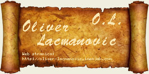 Oliver Lacmanović vizit kartica